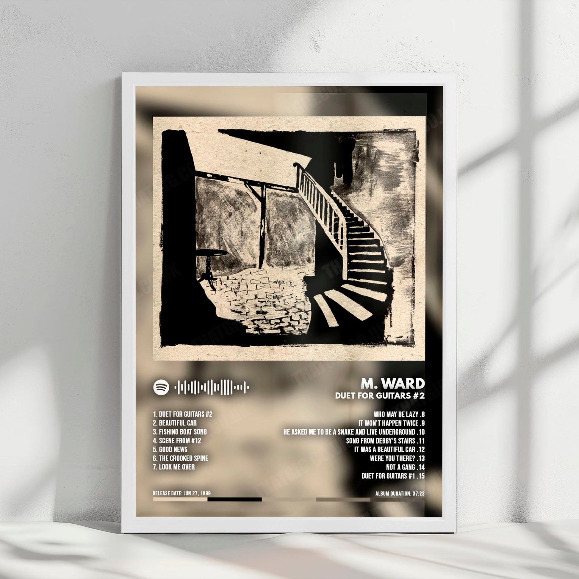 M. Ward "Duet For Guitars #2" Album Cover Poster - with Complete Tracklist