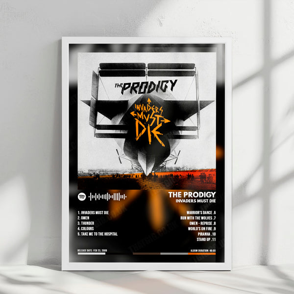 The Prodigy "Invaders Must Die" Album Cover Poster - with Complete Tracklist