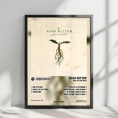 Josh Ritter "Girl In The War" Album Cover Poster - with Complete Tracklist