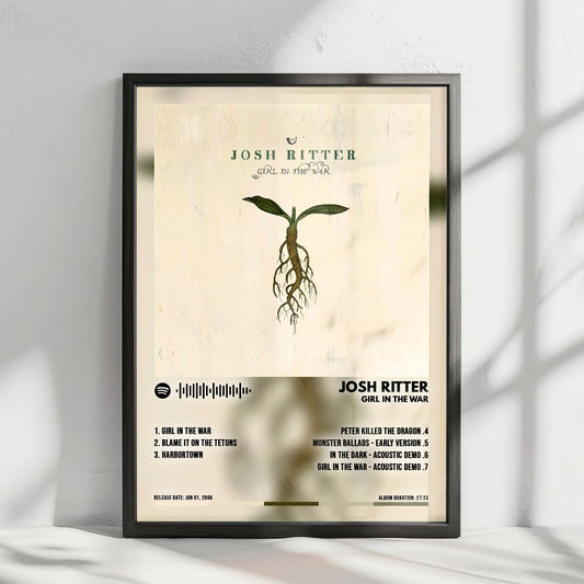 Josh Ritter "Girl In The War" Album Cover Poster - with Complete Tracklist