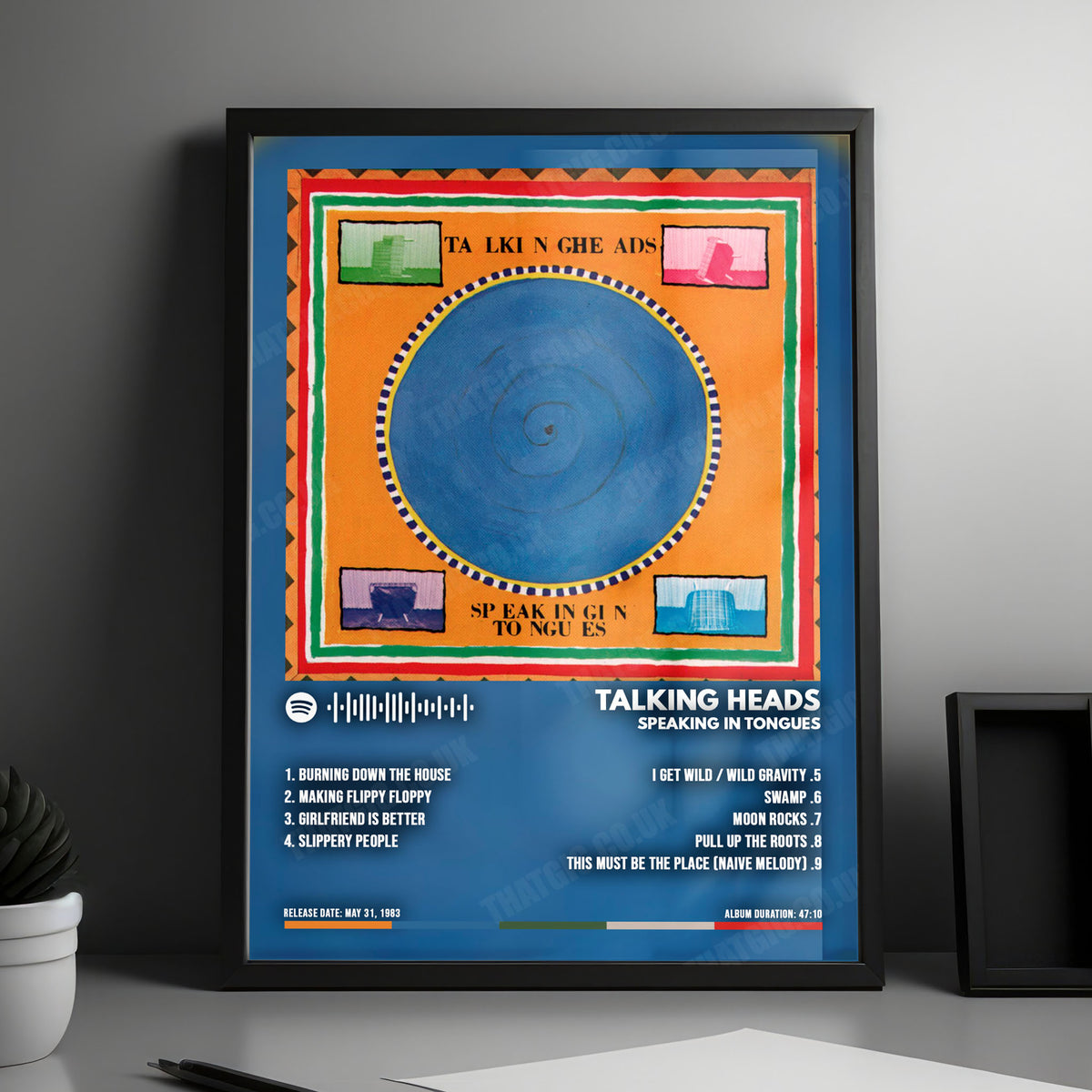 Talking Heads "Speaking in Tongues" Album Cover Poster - with Complete Tracklist