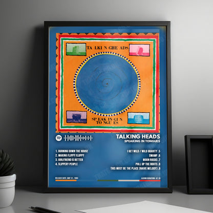 Talking Heads "Speaking in Tongues" Album Cover Poster - with Complete Tracklist