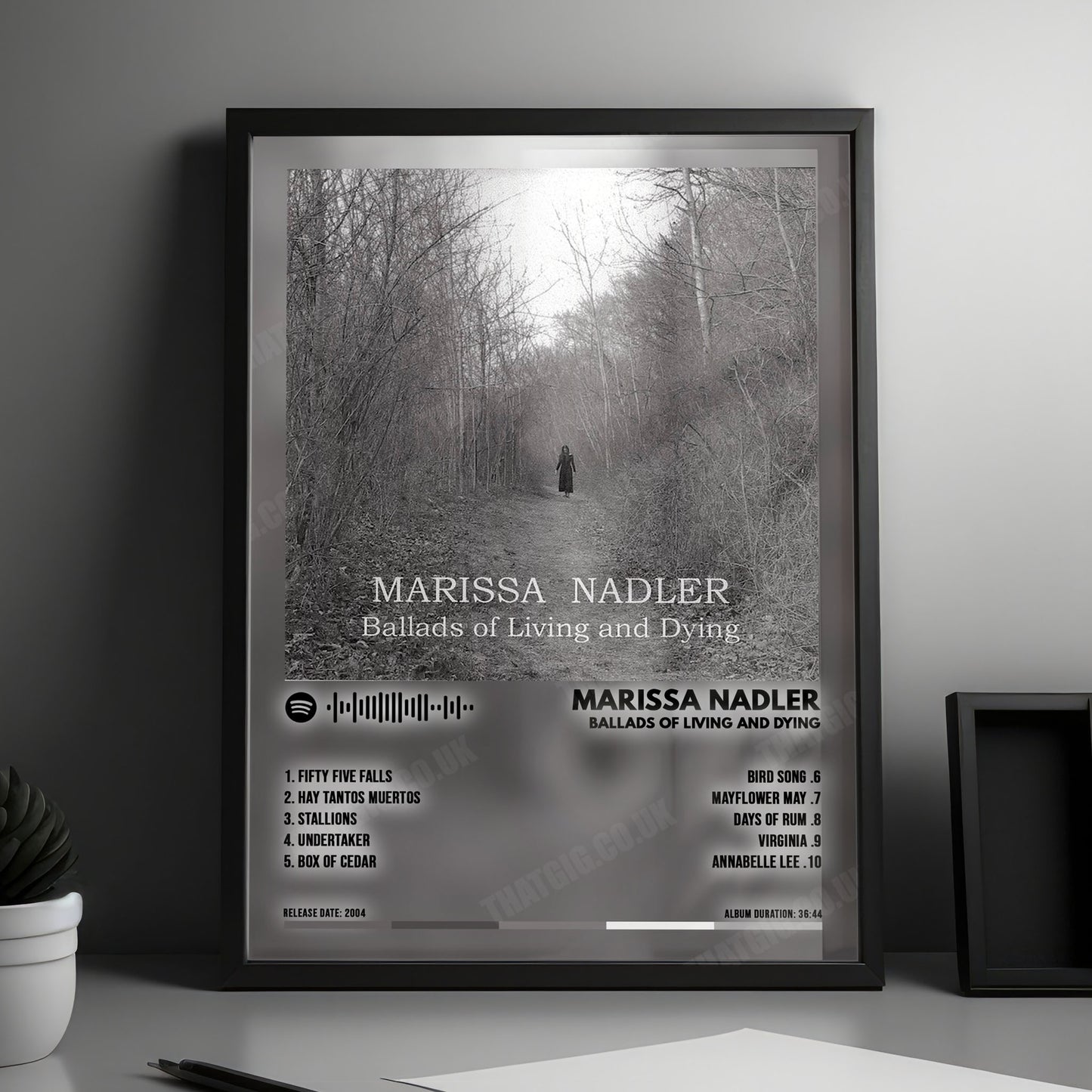 Marissa Nadler "Ballads of Living and Dying" Album Cover Poster - with Complete Tracklist