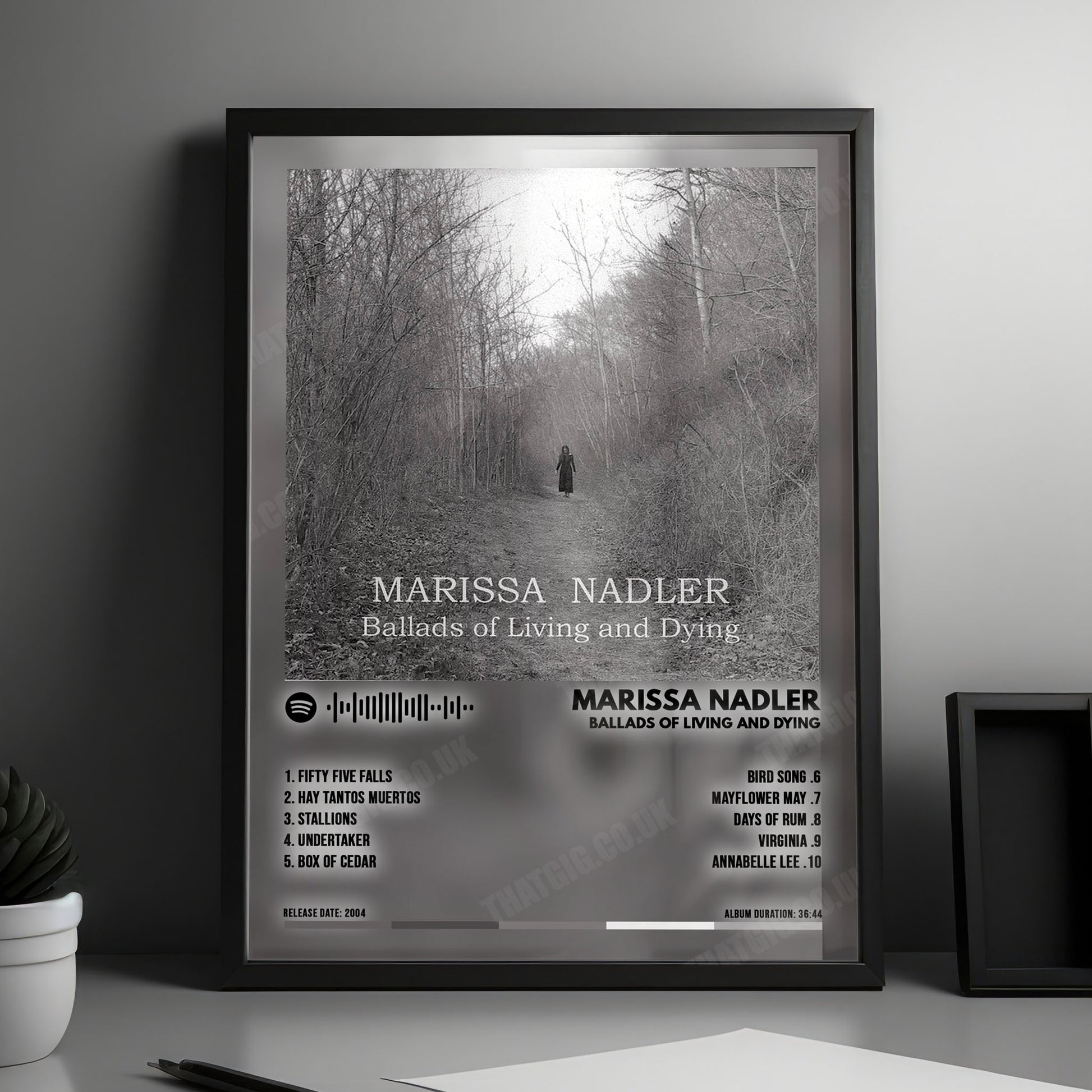 Marissa Nadler "Ballads of Living and Dying" Album Cover Poster - with Complete Tracklist