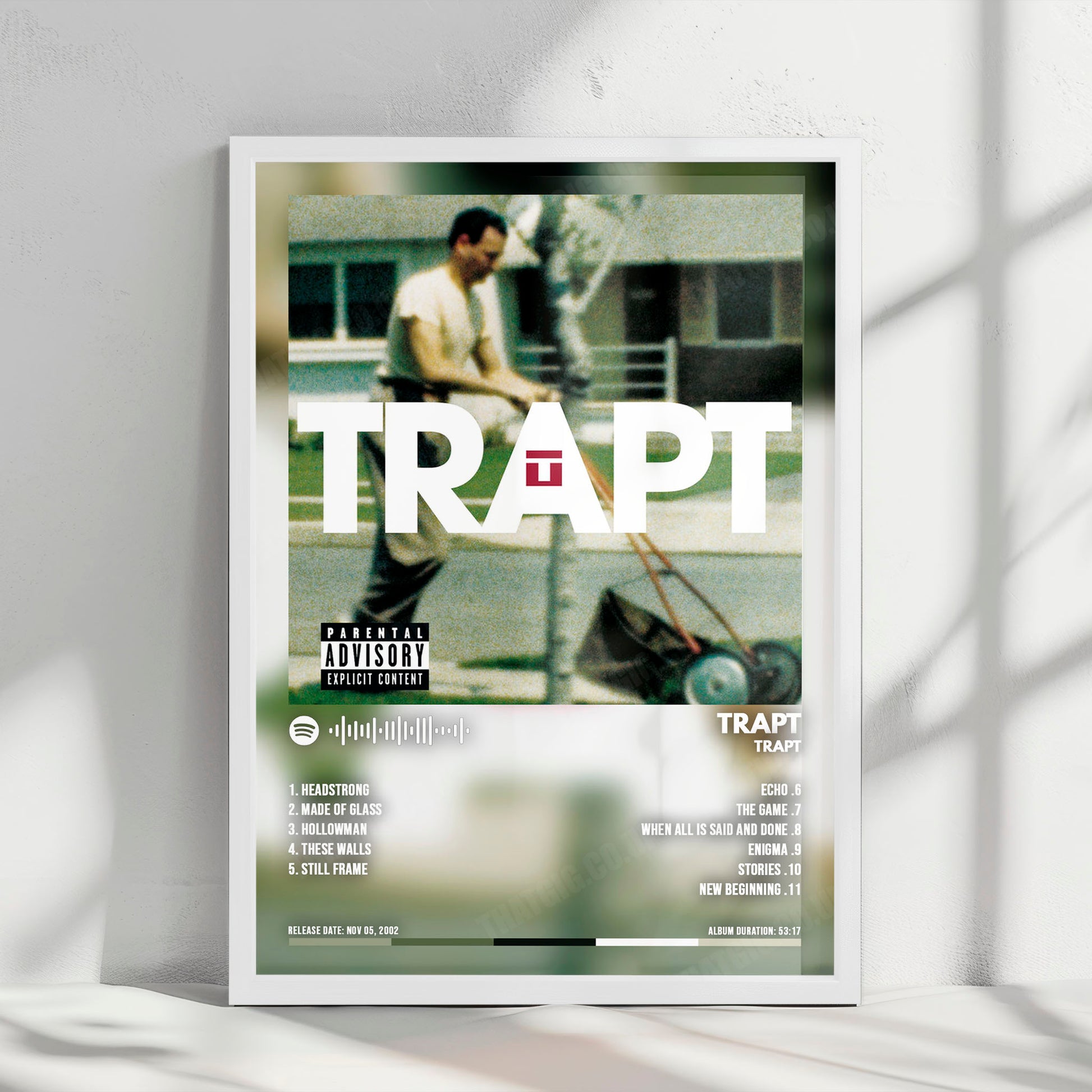 Trapt "Trapt" Album Cover Poster - with Complete Tracklist