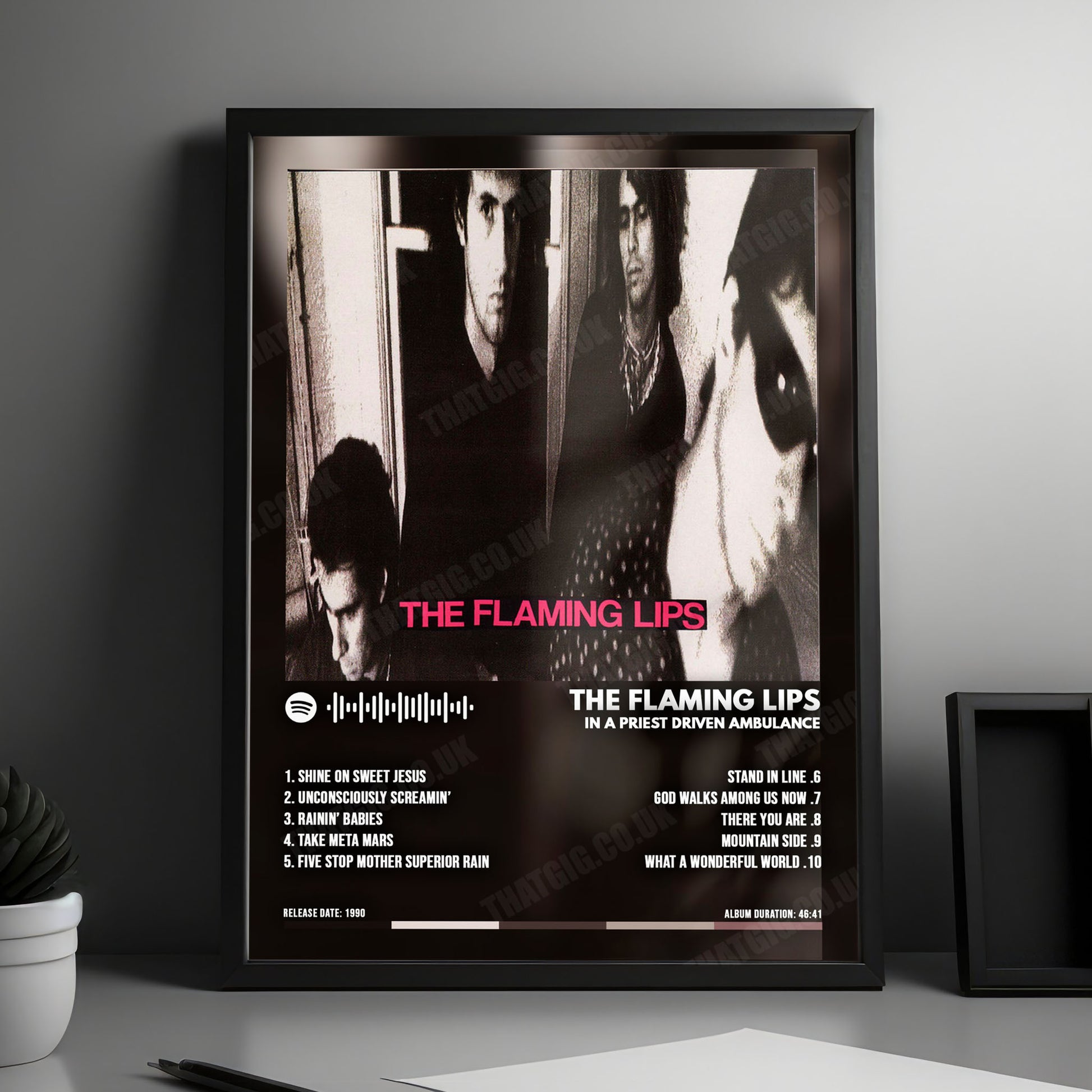 The Flaming Lips "In a Priest Driven Ambulance" Album Cover Poster - with Complete Tracklist