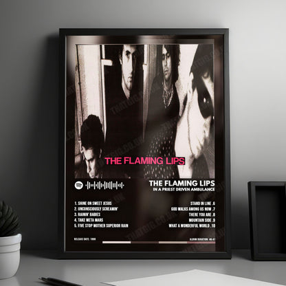 The Flaming Lips "In a Priest Driven Ambulance" Album Cover Poster - with Complete Tracklist