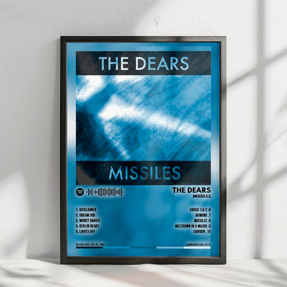 The Dears "Missiles" Album Cover Poster - with Complete Tracklist