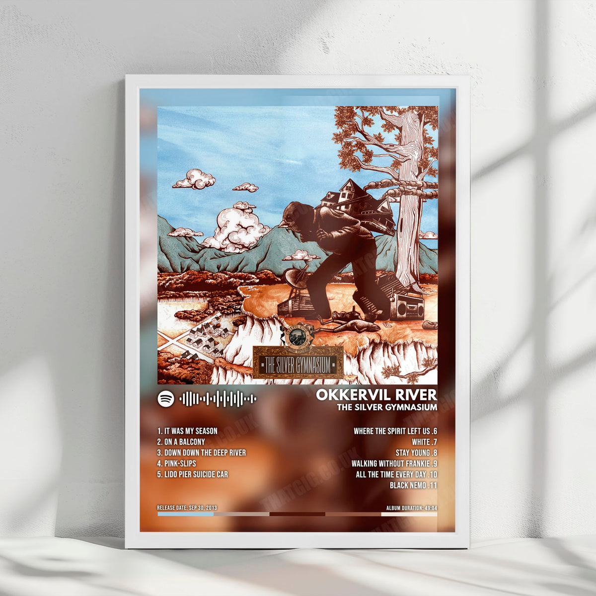 Okkervil River "The Silver Gymnasium" Album Cover Poster - with Complete Tracklist
