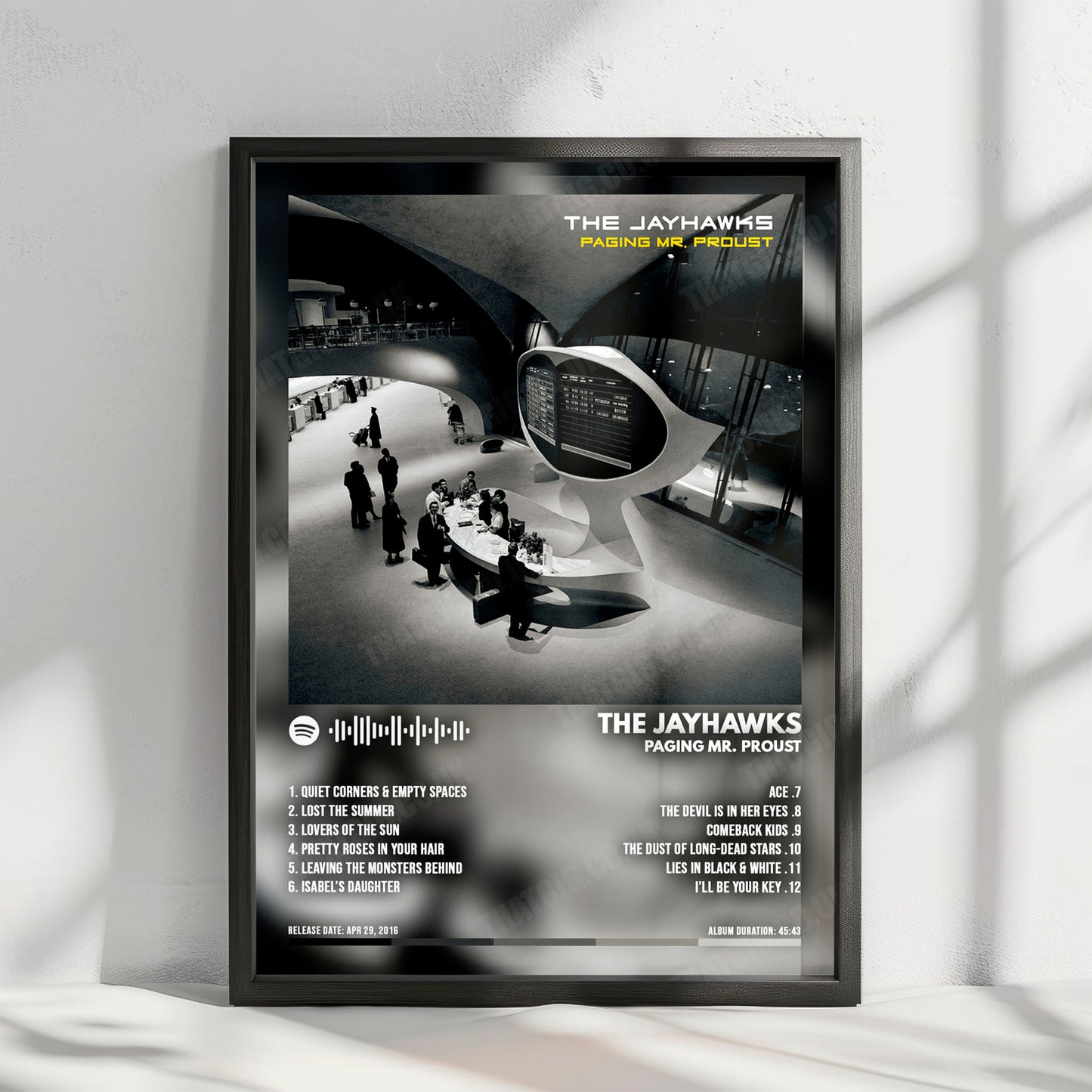The Jayhawks "Paging Mr. Proust" Album Cover Poster - with Complete Tracklist