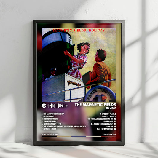 The Magnetic Fields "Holiday" Album Cover Poster - with Complete Tracklist