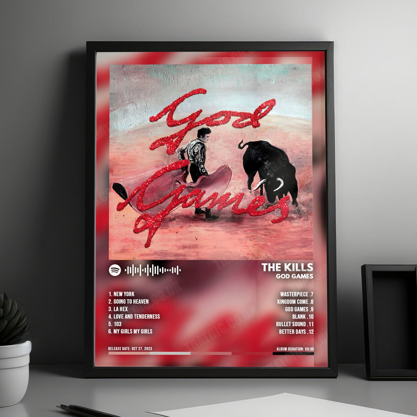 The Kills "God Games" Album Cover Poster - with Complete Tracklist