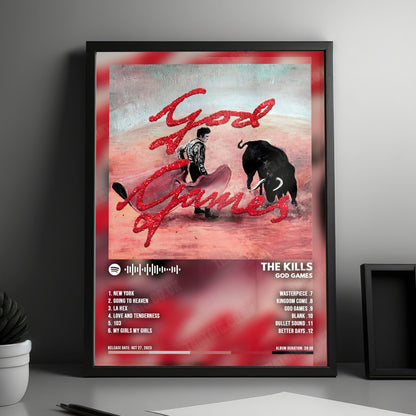 The Kills "God Games" Album Cover Poster - with Complete Tracklist