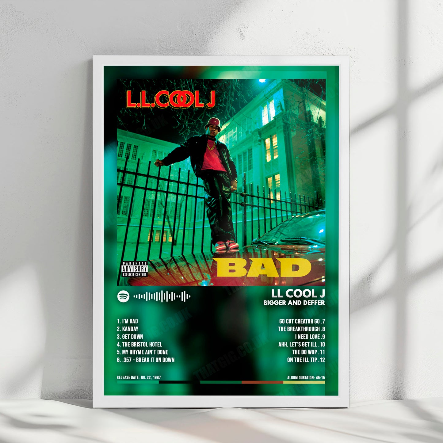 LL Cool J "Bigger And Deffer" Album Cover Poster - with Complete Tracklist