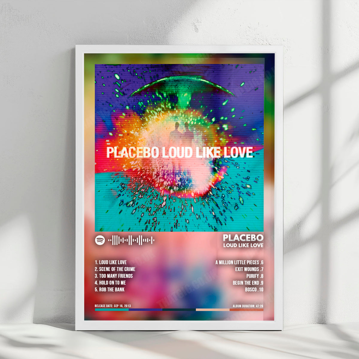Placebo "Loud Like Love" Album Cover Poster - with Complete Tracklist