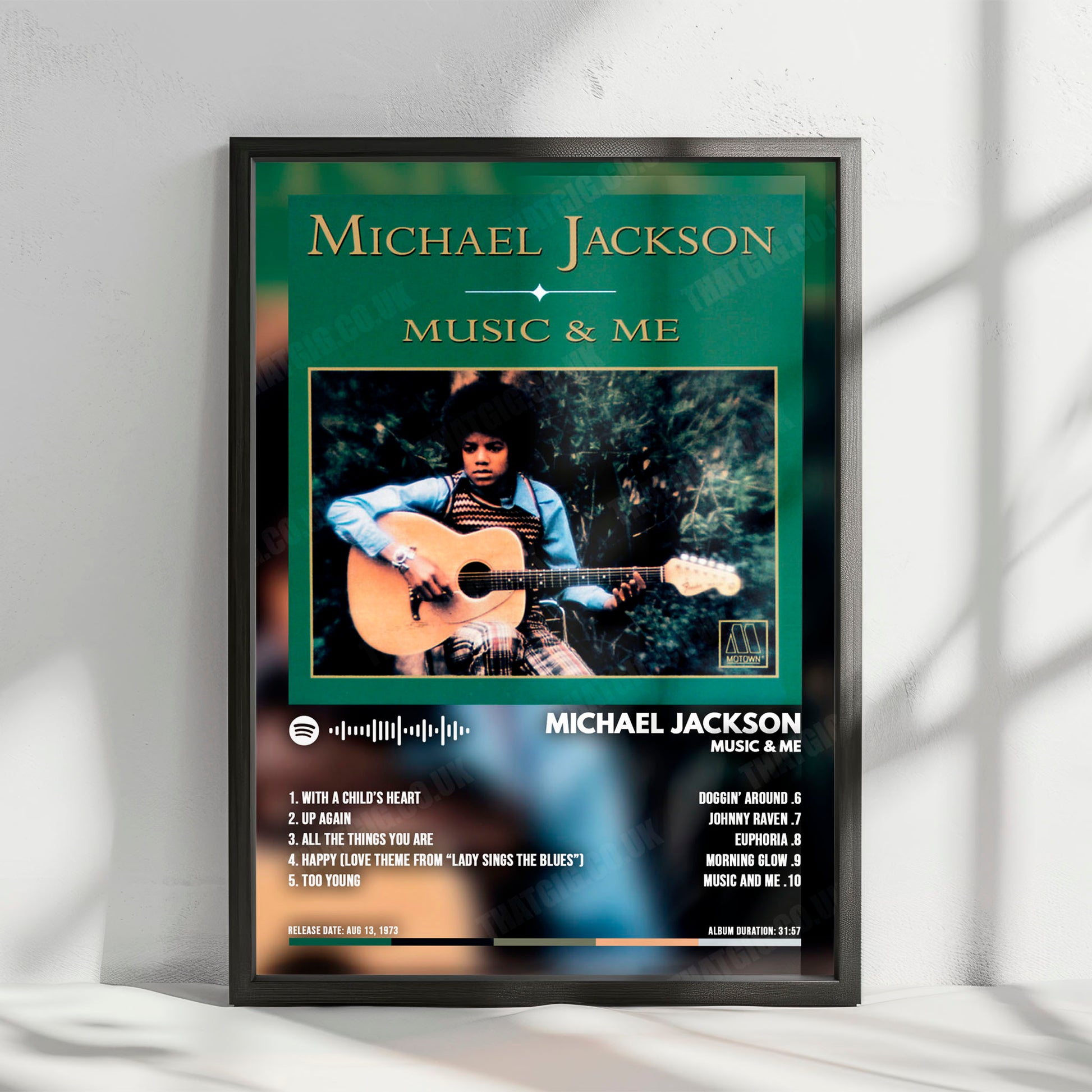 Michael Jackson "Music & Me" Album Cover Poster - with Complete Tracklist