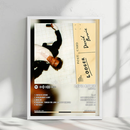 David Bowie "Lodger" Album Cover Poster - with Complete Tracklist