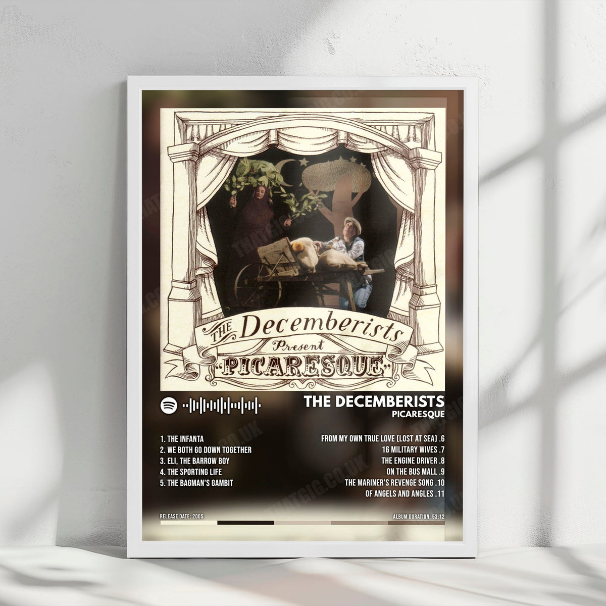 The Decemberists "Picaresque" Album Cover Poster - with Complete Tracklist