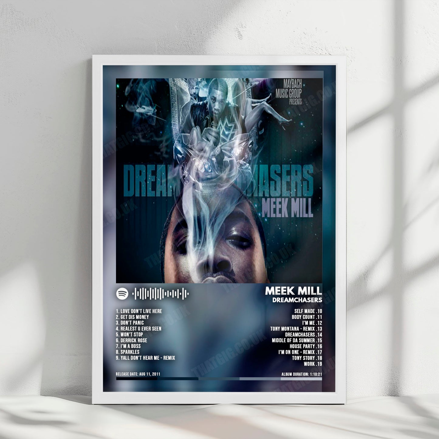 Meek Mill "Dreamchasers" Album Cover Poster - with Complete Tracklist