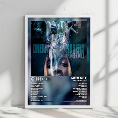 Meek Mill "Dreamchasers" Album Cover Poster - with Complete Tracklist