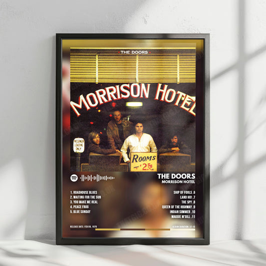 The Doors "Morrison Hotel" Album Cover Poster - with Complete Tracklist