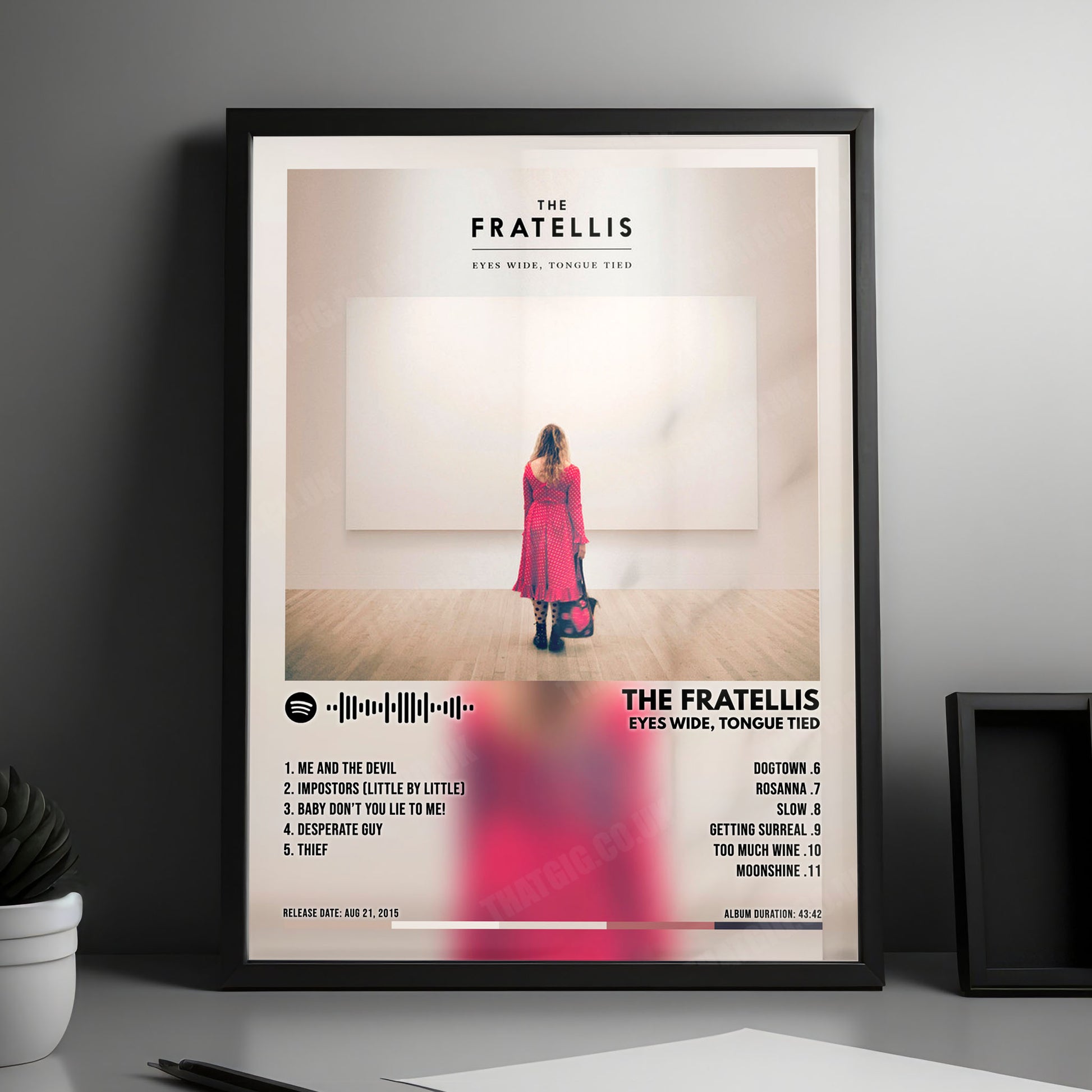 The Fratellis "Eyes Wide, Tongue Tied" Album Cover Poster - with Complete Tracklist