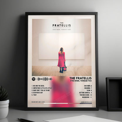 The Fratellis "Eyes Wide, Tongue Tied" Album Cover Poster - with Complete Tracklist