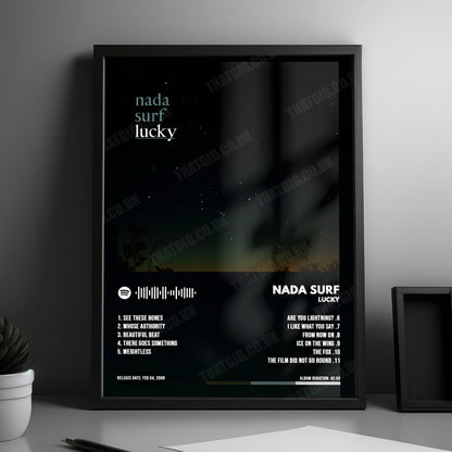 Nada Surf "Lucky" Album Cover Poster - with Complete Tracklist