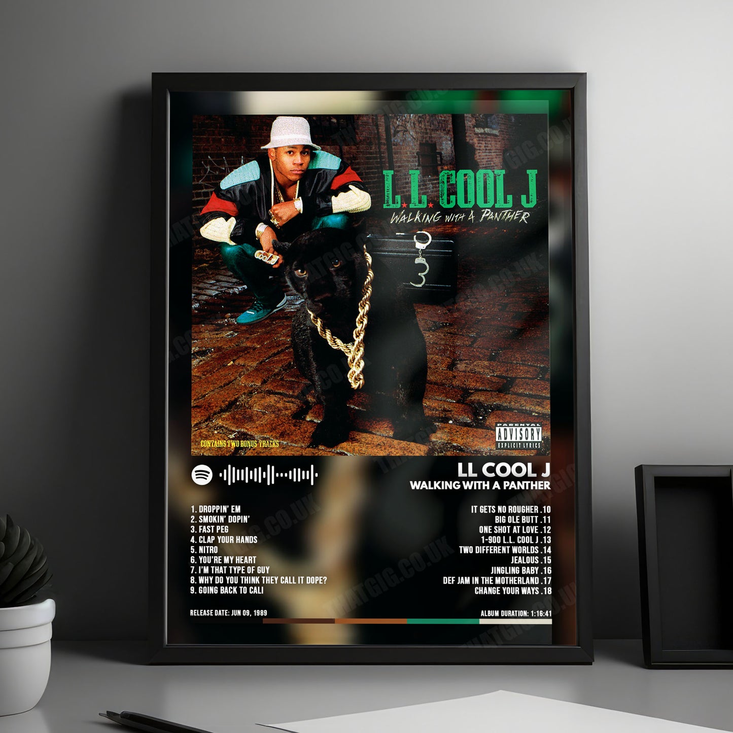 LL Cool J "Walking With A Panther" Album Cover Poster - with Complete Tracklist