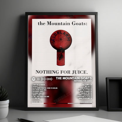 Mountain Goats "Nothing for Juice" Album Cover Poster - with Complete Tracklist
