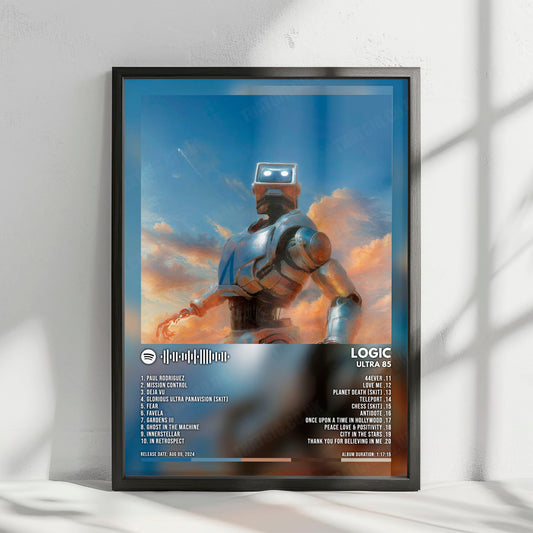 Logic "Ultra 85" Album Cover Poster - with Complete Tracklist