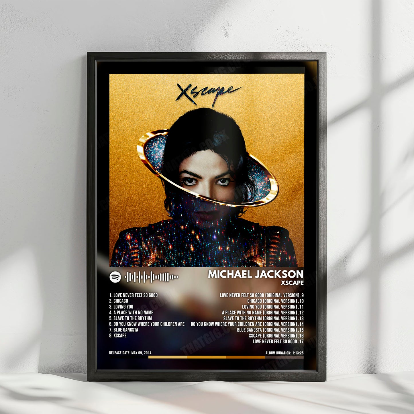 Michael Jackson "XSCAPE" Album Cover Poster - with Complete Tracklist