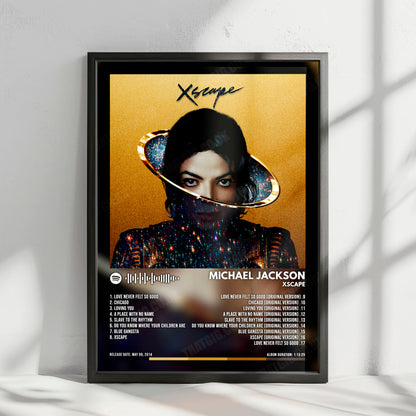 Michael Jackson "XSCAPE" Album Cover Poster - with Complete Tracklist