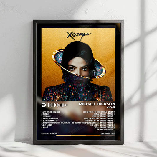 Michael Jackson "XSCAPE" Album Cover Poster - with Complete Tracklist