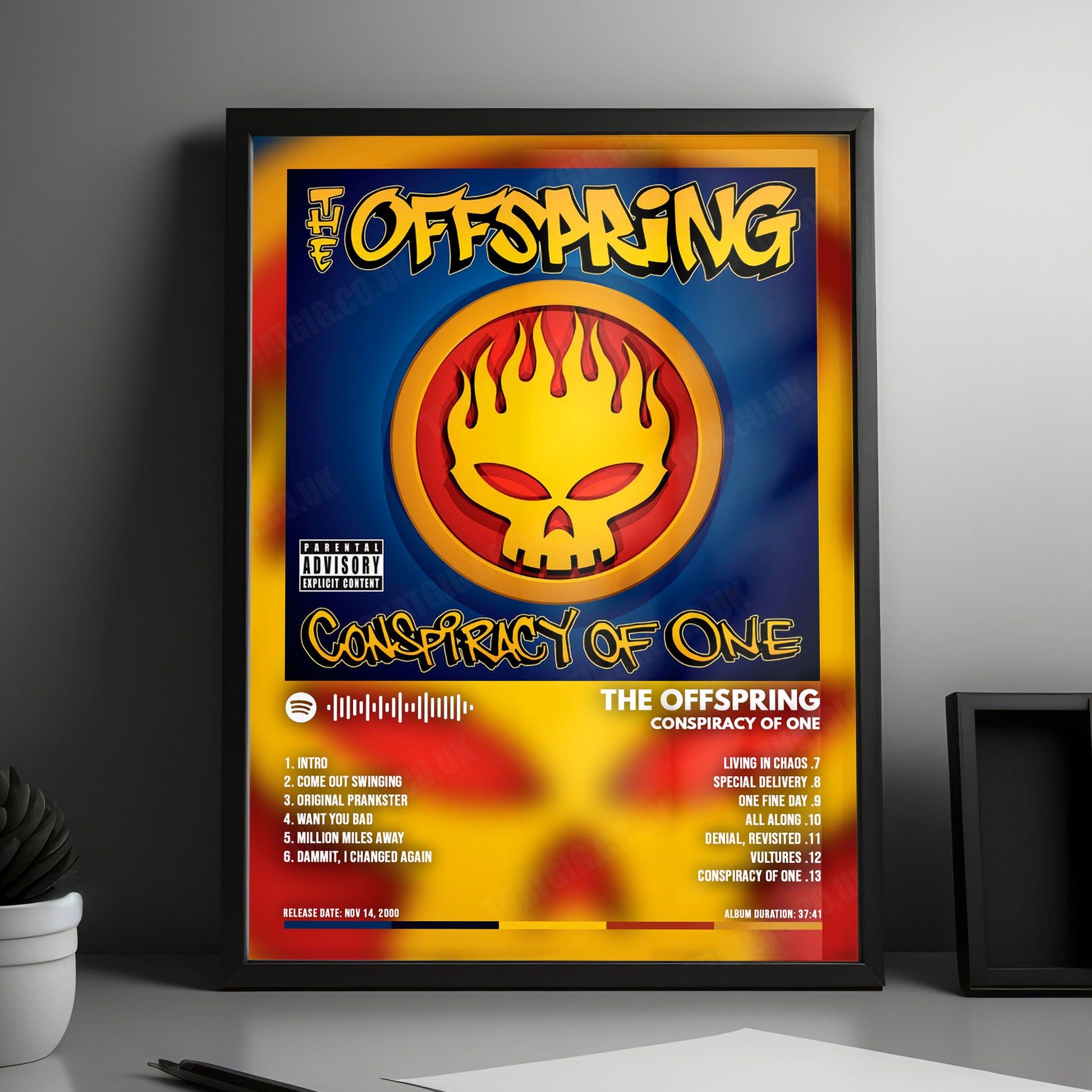 The Offspring "Conspiracy of One " Album Cover Poster - with Complete Tracklist