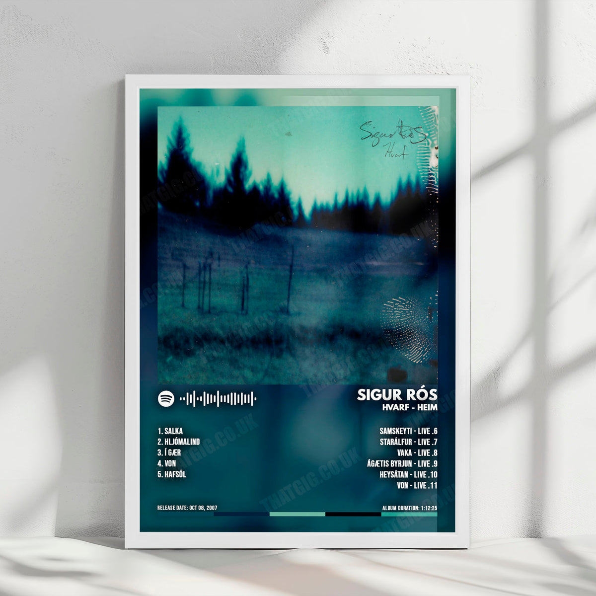 Sigur_Rós "Hvarf - Heim" Album Cover Poster - with Complete Tracklist