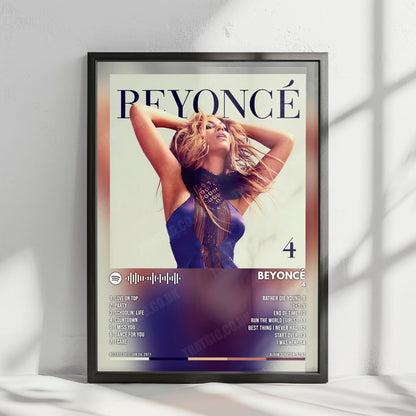 Beyoncé "4" Album Cover Poster - with Complete Tracklist