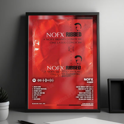 NOFX "Ribbed" Album Cover Poster - with Complete Tracklist