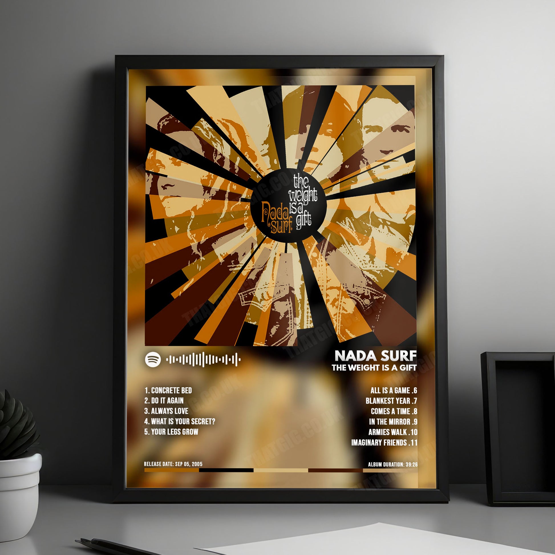 Nada Surf "The Weight Is a Gift" Album Cover Poster - with Complete Tracklist
