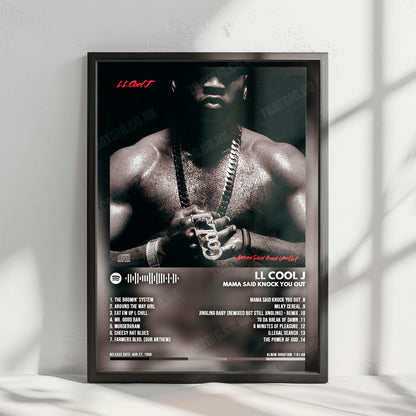 LL Cool J "Mama Said Knock You Out" Album Cover Poster - with Complete Tracklist