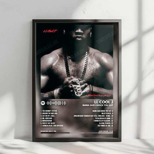 LL Cool J "Mama Said Knock You Out" Album Cover Poster - with Complete Tracklist