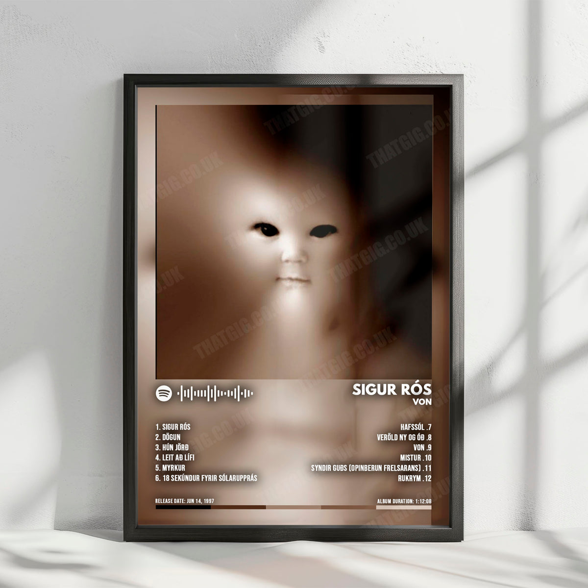 Sigur_Rós "Von" Album Cover Poster - with Complete Tracklist