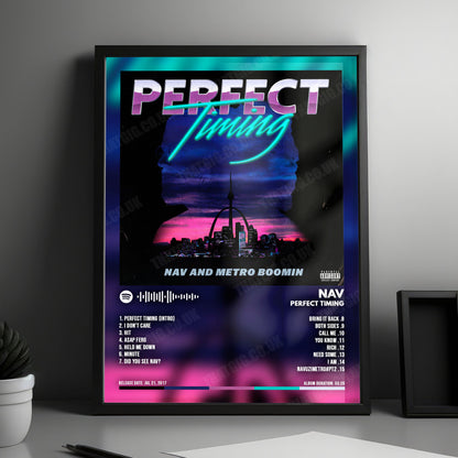 NAV "Perfect Timing" Album Cover Poster - with Complete Tracklist