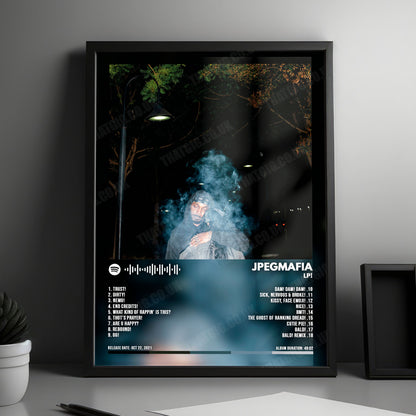 Jpegmafia "LP!" Album Cover Poster - with Complete Tracklist