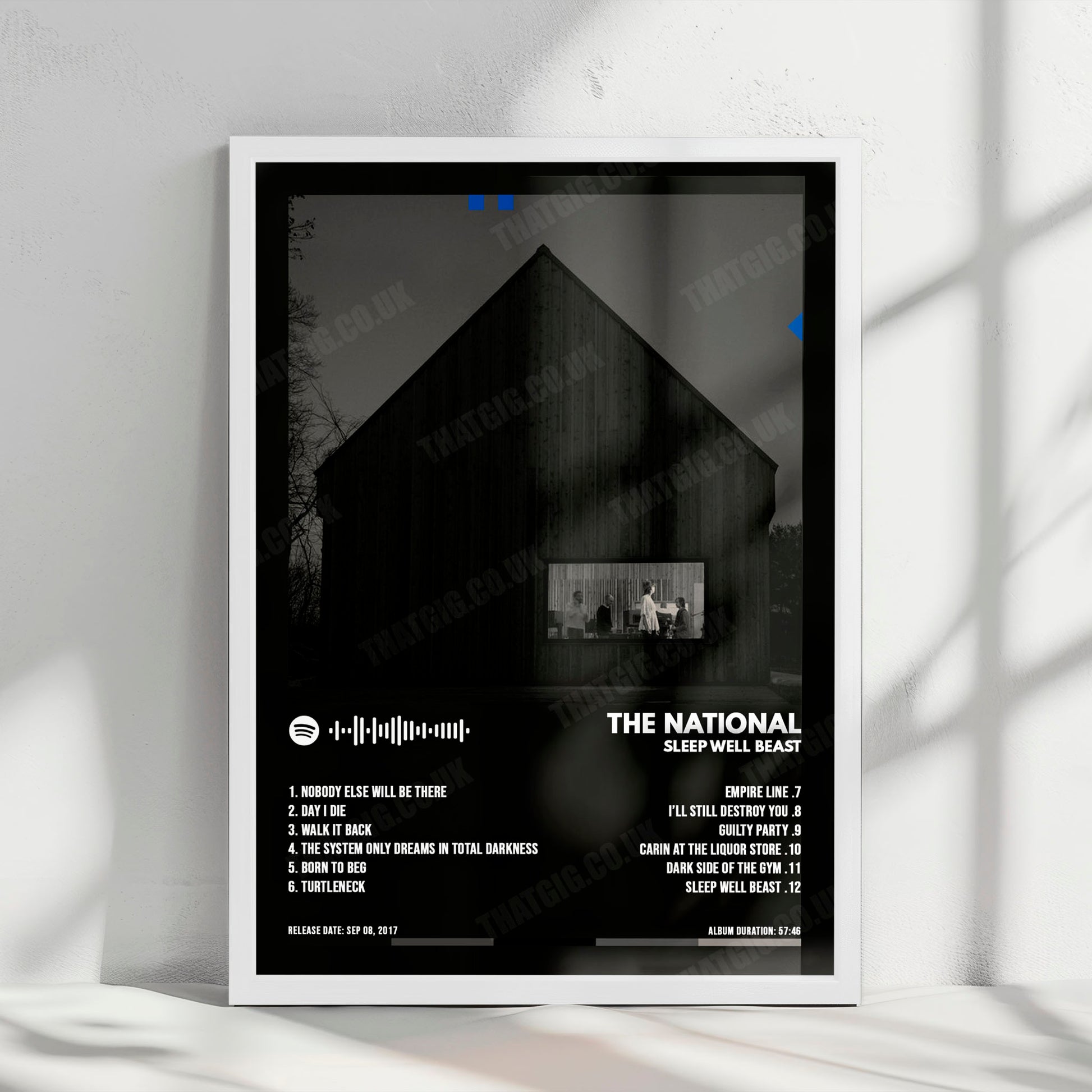 The National "Sleep Well Beast" Album Cover Poster - with Complete Tracklist
