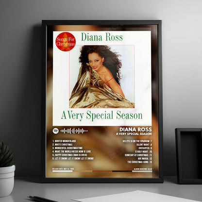 Diana Ross "A Very Special Season" Album Cover Poster - with Complete Tracklist