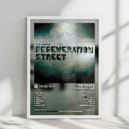 The Dears "Degeneration Street" Album Cover Poster - with Complete Tracklist
