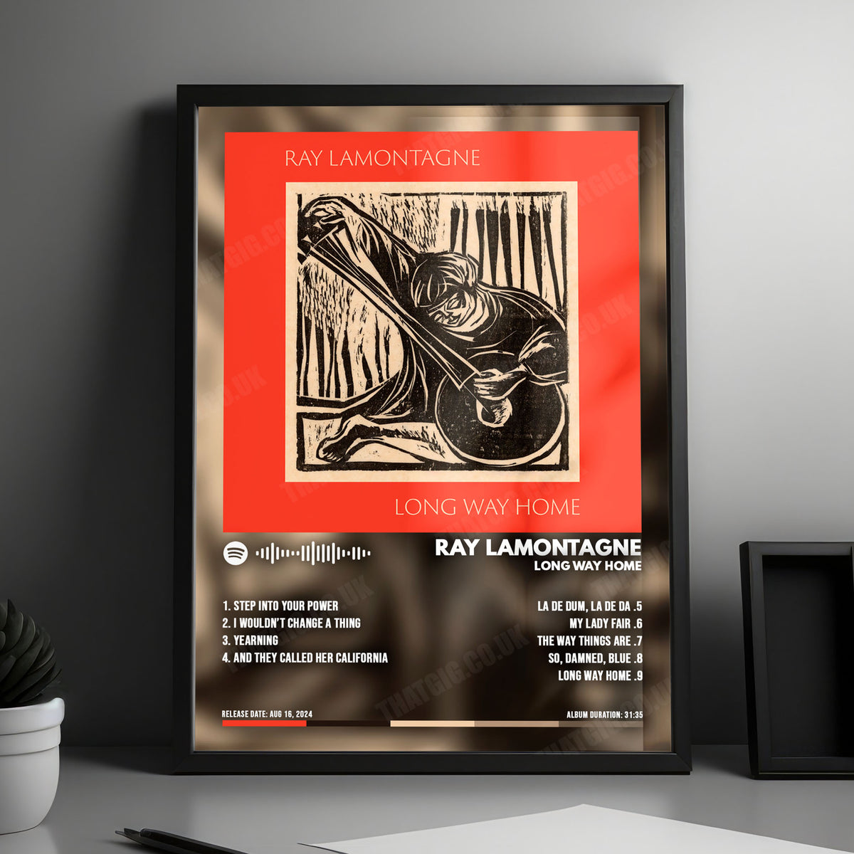 Ray LaMontagne "Long Way Home" Album Cover Poster - with Complete Tracklist