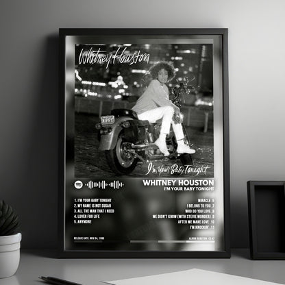 Whitney Houston "Whitney" Album Cover Poster - with Complete Tracklist