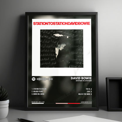 David Bowie "Station to Station" Album Cover Poster - with Complete Tracklist